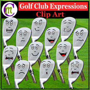 Golf Clubs Outline for Classroom / Therapy Use - Great Golf Clubs Clipart