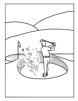 kids golf coloring pages