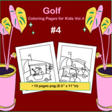 Golf Coloring Pages for Kids Vol.4