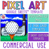 Golf Commercial Use Pixel Art Activity Templates for Googl