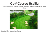Golf Course Braille File Folder Game