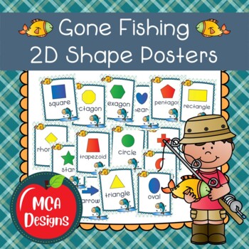 Gone Fishing 2D Shape Posters