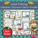 Gone Fishing Editable Classroom Jobs by MCA Designs
