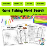 Gone Fishing Word Search Puzzle Worksheet | Summer Activit