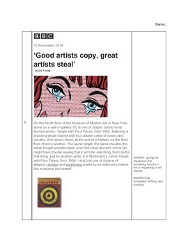 Preview of Good Artists Copy, Great Artists Steal