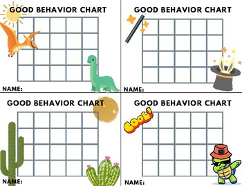 Preview of Good Behavior Sticker Charts