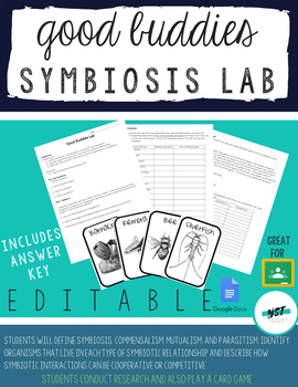 Preview of Good Buddies Symbiosis Lab and Card Game