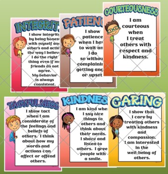 Good Character Traits Poster Pack by DP Sharpe | TpT