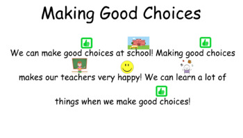 Preview of Good Choice/ Bad Choice Social Story and Activities