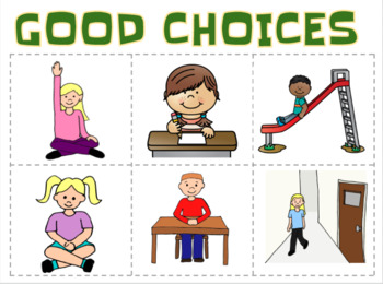Preview of Good Choice Bad Choice Sort with Visuals and Words