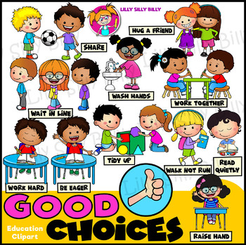 Preview of Good Choices - Clipart Collection. Color & Black/white.