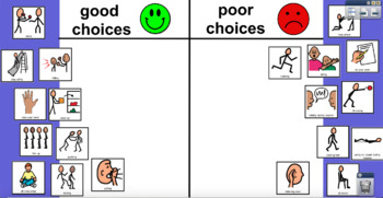 Preview of Good Choices vs. Poor Choices (PROMETHEAN BOARD)