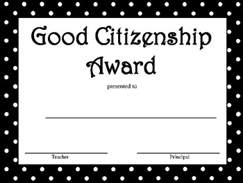 Good Citizen Award by We are Busy Bees | TPT