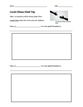 Preview of Good Citizen Field Trip Worksheet