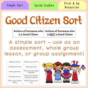 Preview of Good Citizen Sort