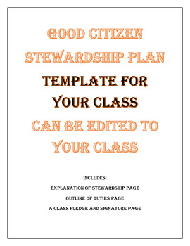 Preview of Good Citizen Stewardship Plan