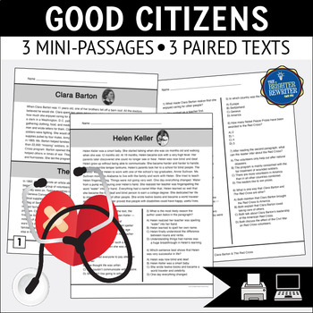 Preview of Good Citizens Nonfiction Reading Comprehension Passages