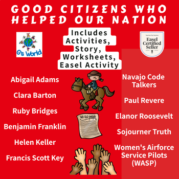 Preview of Good Citizens Who Helped Our Naiton - Standards Based - EXPANDED