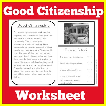 Good Citizen 2nd Grade Teaching Resources TPT