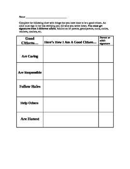 Preview of Good Citizenshttp://www.teacherspayteachers.com/My-Products#