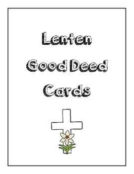 Lenten Good Deeds Chart