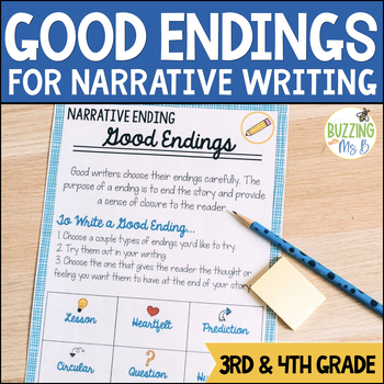 Preview of Good Endings Narrative Writing Lesson Plans + Activities + Anchor Chart