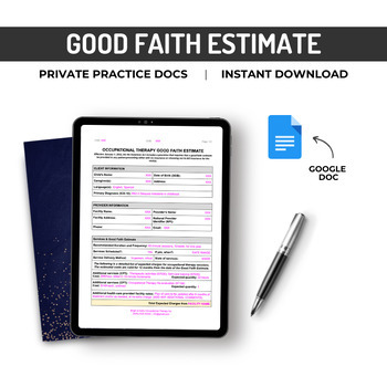 Preview of Good Faith Estimate for Pediatric Therapy