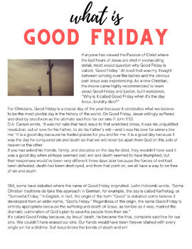 Preview of Good Friday Supplemental Reading Handout