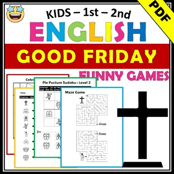 Preview of Good Friday activity: Coloring, Sudoku, Mazes - Editable and printable worksheet