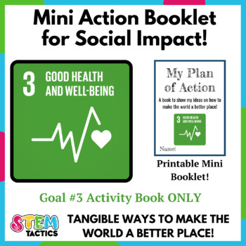 Preview of Good Health and Wellbeing (SDG 3) Take Action Mini Foldable Booklet