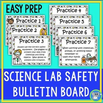 Preview of Science Lab Safety Rules | Bulletin Board Decor Posters | Back to School