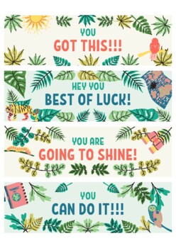 Preview of Good Luck! Bookmarks, Positive Affirmations for Tests