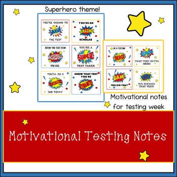 Preview of Good Luck Notes For Testing, Not Grade Specific, Test Preparation, Printables
