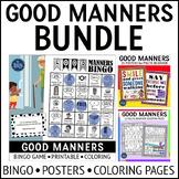 Good Manners Bingo Game Posters and Coloring Pages Activit