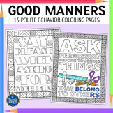 good manners coloring pages worksheets teaching resources tpt