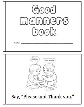 Preview of Good Manners Mini Book