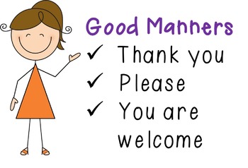 Good Manners cards by Miss Claudia | Teachers Pay Teachers