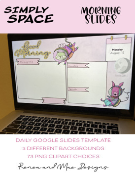 Preview of Good Morning Google Slides Editable Templates Modern Simple Space Theme