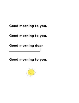 Good Morning Interactive Poem by KinderKittens | TpT