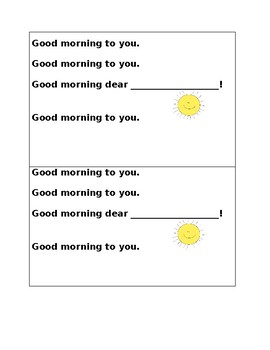 Preview of Good Morning Interactive Poem