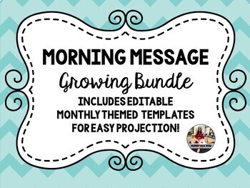 Preview of Good Morning! Morning Message Templates for the Year