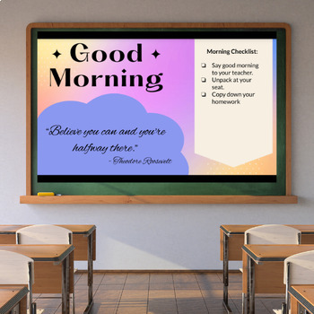 Preview of Good Morning Slide - Editable