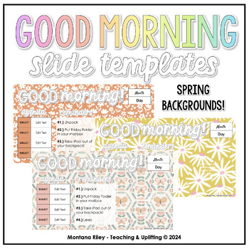 Preview of Good Morning Slide Templates - Spring Backgrounds