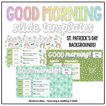 Preview of Good Morning Slide Templates - St. Patrick's Day Backgrounds
