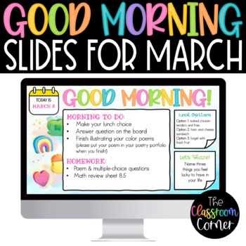Preview of Good Morning Slide Templates for March