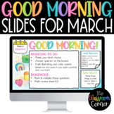 Good Morning Slide Templates for March