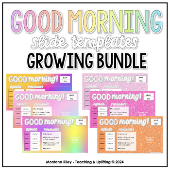 Preview of Good Morning Slides - Growing Bundle
