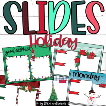 Preview of Christmas Holiday Daily Agenda Slides Templates