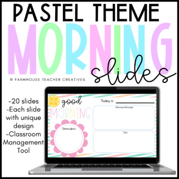 Preview of Good Morning Slides | Pastel Theme | Classroom Management Tool