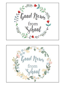 Preview of Good News From School Positive Postcards